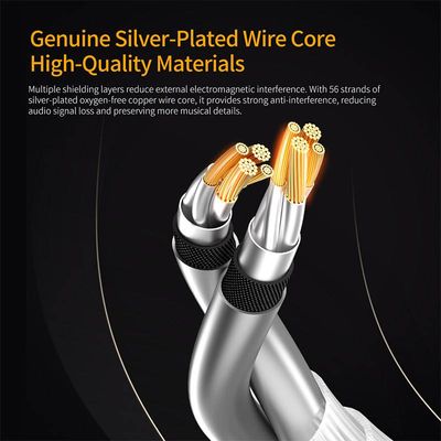 KZ Type-C 4 Core OFC Silver Plated Earphone Cable with Mic_img_5