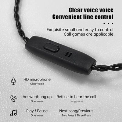 ND 10-2 cable HIFI monitoring 3.5MM Cable With Mic_img_4