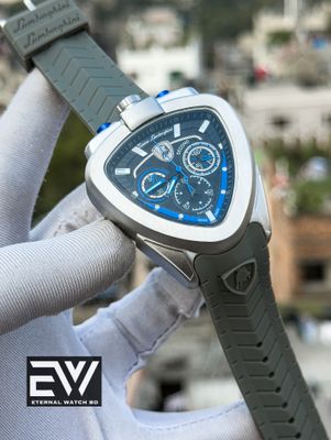 LAMBORGHINI GRAY BELT BLUE DIAL_img_0