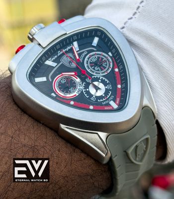 LAMBORGHINI GRAY BELT BLACK DIAL REG DIGITS_img_1