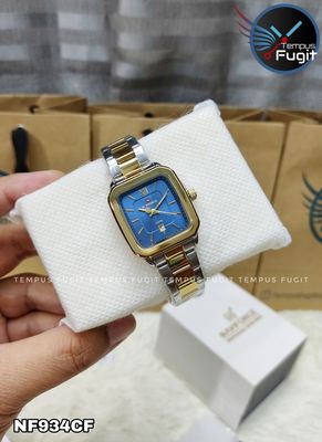 Naviforce 9239 Ladies Chain Watch- Blue Dial- Golden Bezel- Silver+Rose Golden Chain- TF Code NF934CF_img_6