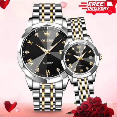 Olevs Stainless Steel fashionable Couple watches_img_1