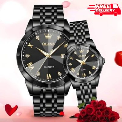 Olevs Stainless Steel fashionable Couple watches_img_3
