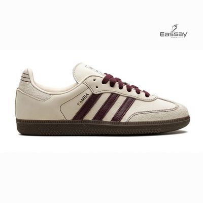 Adidas Samba OG Off-White Maroon Unisex Sneakers_img_0