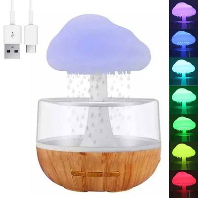 Rain Cloud Night Light Humidifier with Raining Water Drop Sound Oil Diffuser for Bedroom_img_2