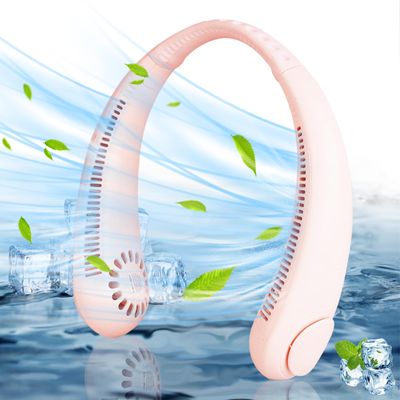 Portable Neck Fan USB Rechargeable with 180°Airflow,3 Speeds Free Adjust Personal Cooling Fan_img_0