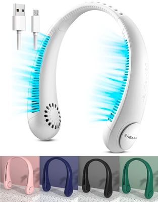 Portable Neck Fan USB Rechargeable with 180°Airflow,3 Speeds Free Adjust Personal Cooling Fan_img_3
