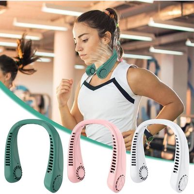 Portable Neck Fan USB Rechargeable with 180°Airflow,3 Speeds Free Adjust Personal Cooling Fan_img_4