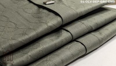 Elegant Deep Olive Grace Viscose Panjabi with Luxurious Embroidery_img_4