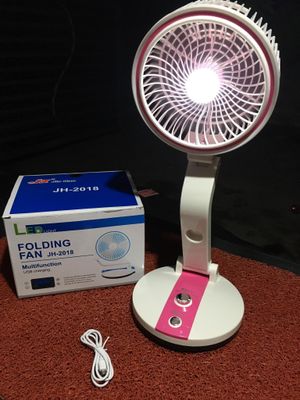 Rechargeable Folding Fan with LED Light LR-2018_img_0