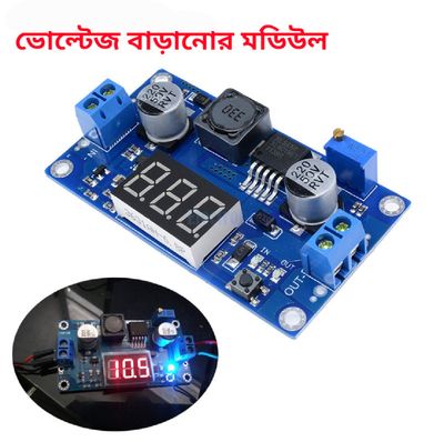 XL6009 Digital Boost Step Up Power Supply Module Adjustable 4.5-32V to 5-52V Step-up Voltage With LED Voltmeter_img_0