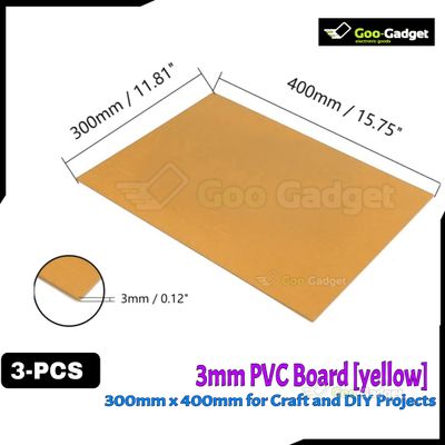 3mm PVC Board (Set of 3) | White/Blue/Yellow | 300mm x 400mm / 11.81" x 15.75" for Craft and DIY Projects_img_1