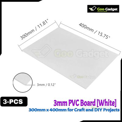 3mm PVC Board (Set of 3) | White/Blue/Yellow | 300mm x 400mm / 11.81" x 15.75" for Craft and DIY Projects_img_3