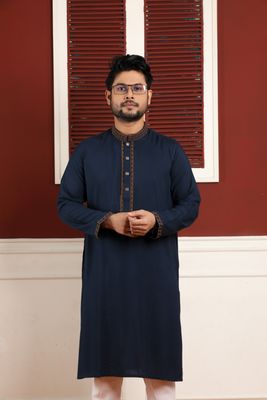 Regal Navy Embroidery Panjabi_img_1