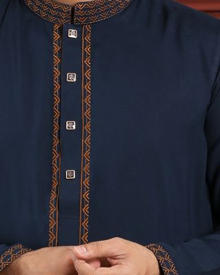 Regal Navy Embroidery Panjabi_img_2