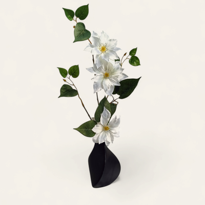 Artificial Clematis Flower With Gyroid Vase_img_1