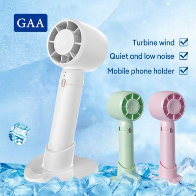 RECHARGEABLE PORTABLE HANDHELD MINI FAN THREE SPEED CONTROL WITH PHONE STAND AND EASY TO CARRY_img_3