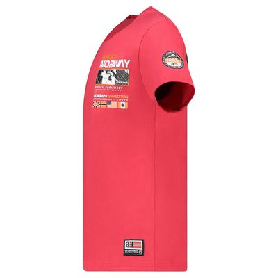 Men's T-Shirt Short Sleeve with Red Flag_img_2