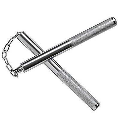 Stainless Steel Nunchaku Classical bruce lee style, Martial Arts Training Practice Metal Durable Nunchaku Sold By Fight Fitness_img_2