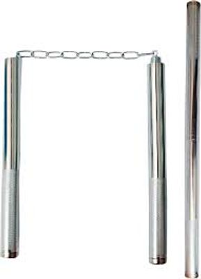 Stainless Steel Nunchaku Classical bruce lee style, Martial Arts Training Practice Metal Durable Nunchaku Sold By Fight Fitness_img_3