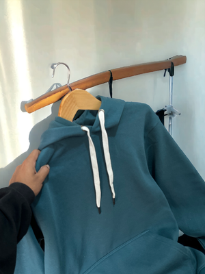 Aqua blue oversized Hoodie_img_3