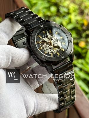 FOSSIL AUTO CHAIN NEW FULL BLACK GOLDEN DIGIT_img_0