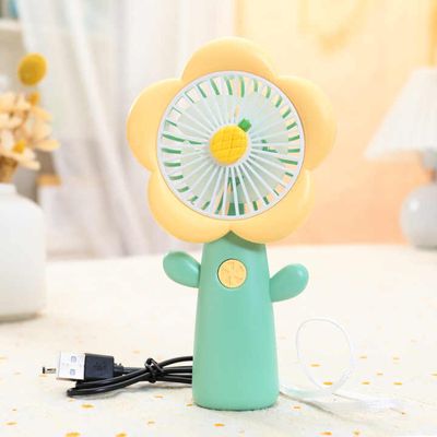 Flower Design Handheld & Desktop USB Fan – Cute & Portable (DD 8088)_img_0