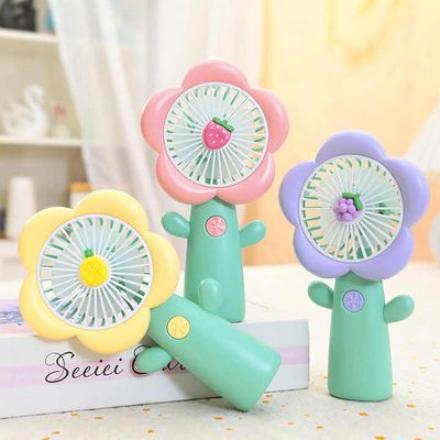 Flower Design Handheld & Desktop USB Fan – Cute & Portable (DD 8088)_img_1