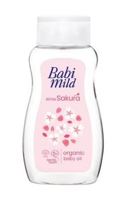 Babi mild White Sakura Baby Oil 100ml_img_0