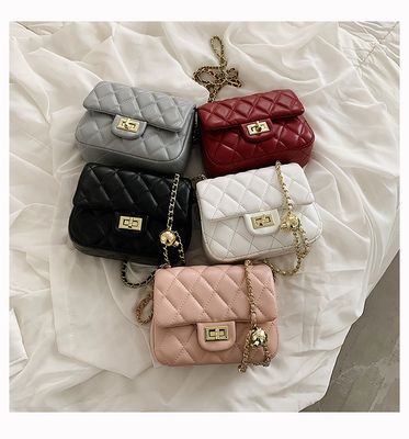 Bag Women's Bag Guangzhou Bag 2025 New Shoulder Bag Underarm Bag Small Chanel Style Rhombic Chain Bag Crossbody Bag_img_0