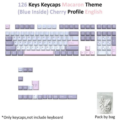 126 Keys PBT Keycaps - Macaron (Blue inside)_img_0
