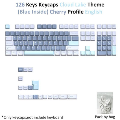 126 Keys PBT Keycaps - Cloud Lake (Blue inside)_img_0