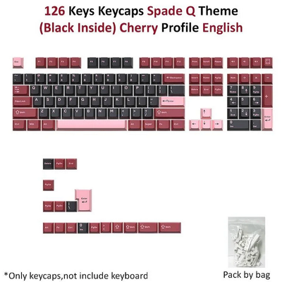 126 Keys PBT Keycaps - Sqade Q (Black inside)_img_0