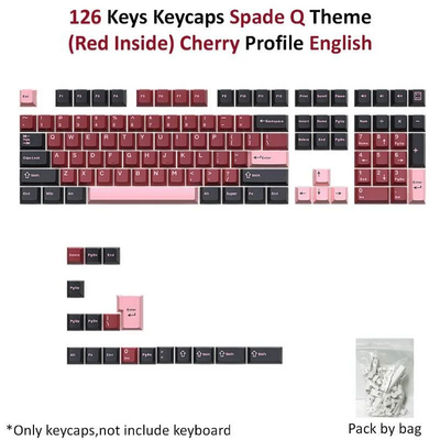 126 Keys PBT Keycaps - Sqade Q (Red inside)_img_0
