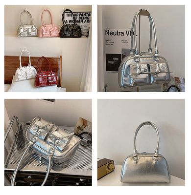 Korean style glossy shoulder bag_img_9