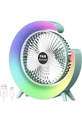 Colorful Moon Fan – Stylish Cooling with Rainbow LED Elegance_img_5