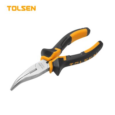 TOLSEN 6" Bent Nose Pliers 160mm TPR Handle Model: 10008_img_0