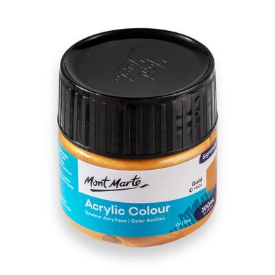 Mont Marte Acrylic Colour Paint 100ml Gold_img_1
