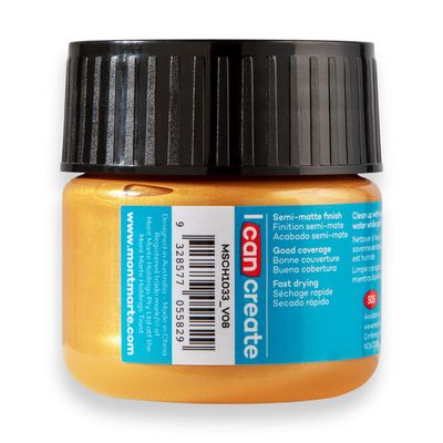 Mont Marte Acrylic Colour Paint 100ml Gold_img_2