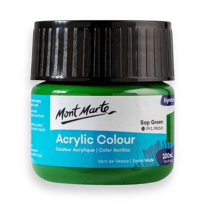 Mont Marte Acrylic Colour Paint Signature 100ml (Sap Green)_img_0