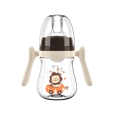 🍼 Infant Wide-Caliber Bottle – 180/240/280ml, with Handle (No Straw) | 👶 ইনফ্যান্ট ওয়াইড-ক্যালিবার বোতল – ১৮০/২৪০/২৮০মিলি, হ্যান্ডেলসহ (🚫 স্ট্রা নেই)_img_3