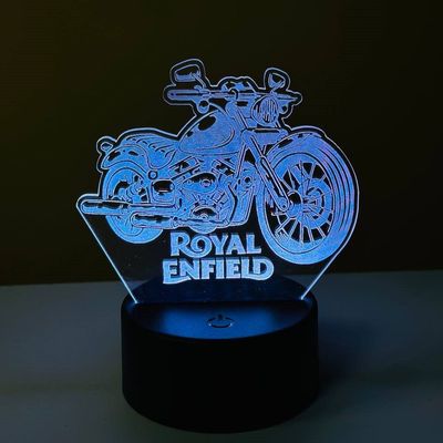 GearUP Acrylic Multicolor Night Lamp (Royal Enfeild) – Black._img_0