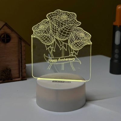 GearUP Acrylic Multicolor Night Lamp (Anniversary Rose) ._img_0