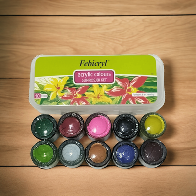 FEVICRYL ACRYLIC COLOURS KIT (SET OF 10 COLOURS). Original_img_1