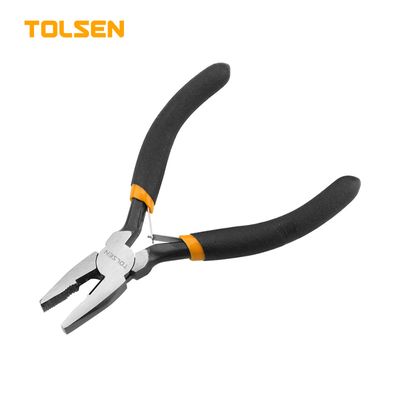 TOLSEN 4.5" Mini Combination Pliers Bi-Dipped Handle Model: 10030_img_0