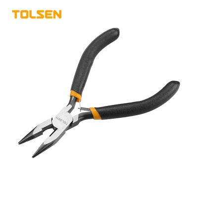 TOLSEN 4.5" Mini Long Nose Pliers Bi-Dipped Handle 10031_img_0