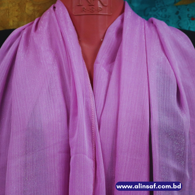 গোলাপি কালার জর্জেট জরি ওড়না - PINK COLOR GEORGETTE JORI ORNA_img_0
