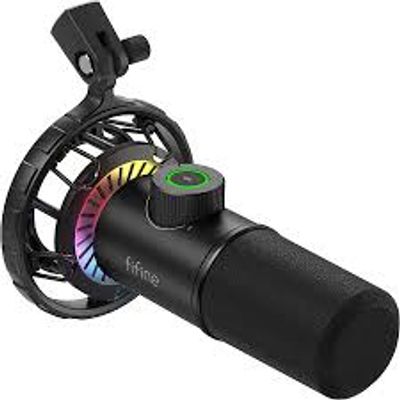 FIFINE K658 USB Dynamic Cardioid Podcast Microphone With A Live Monitoring, Gain Control, Mute Button ._img_1