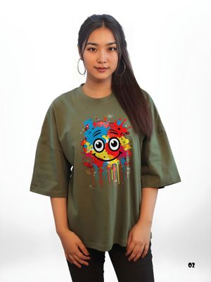 Drop Shoulder Premium Happy T-shirt - 02_img_3