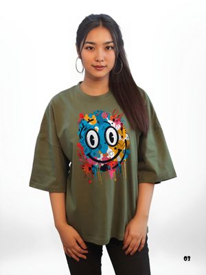 Premium Drop Shoulder Happy T-shirt - 03_img_3